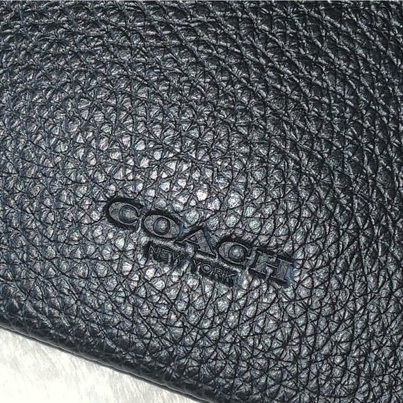 NEW! COACH Tablet Sleeve iPad Mini Black Pebbled Leather Snap Closure NWT! - Picture 9 of 14
